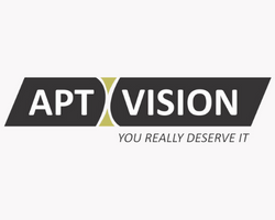 Apt vision logo - esteemed customer of most secure retail optical shop software